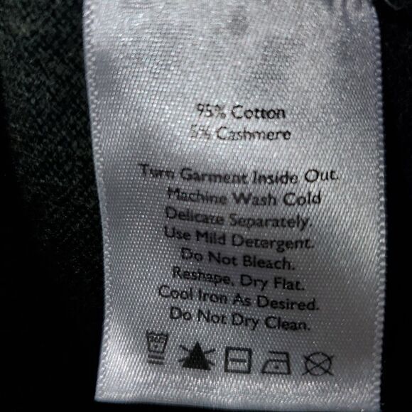 Eddie Bauer Cotton/Cashmere 1/4 Zip Pullover Sweater Men's Sz MED Dk.Green - Picture 3 of 8